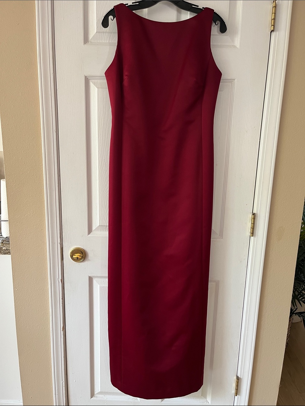 LOFT Sleeveless Wine-Red Maxi Dress W/ Scoop Low Back - Picture 1 of 5